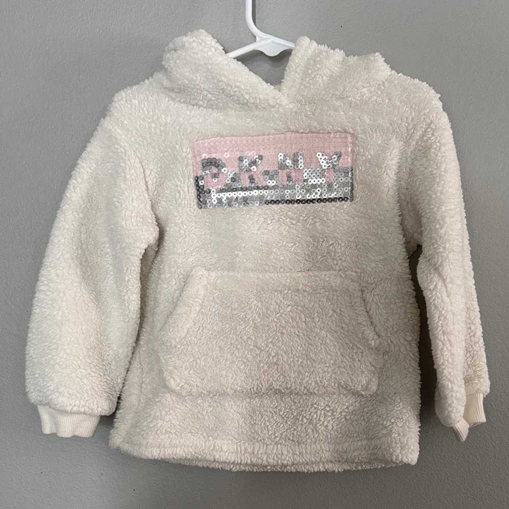 DKNY Kids' Cream Sequin Hoodie
